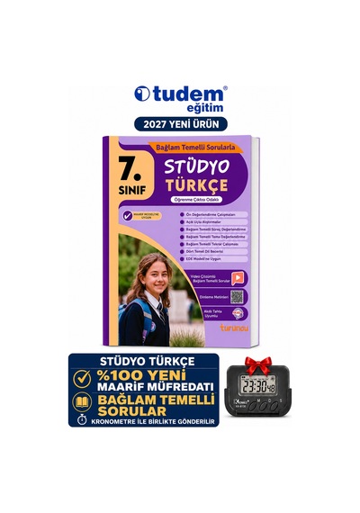 Tudem 7.sınıf 2027 Stüdyo Türkçe Bağlam Temelli Maarif Müfredat Soru Bankası