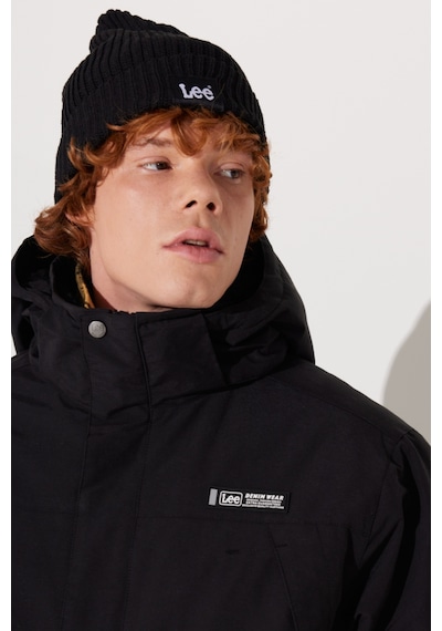 Lee Regular Fit Normal Kesim Kapüşonlu Siyah Parka Ceket L232220001 Siyah