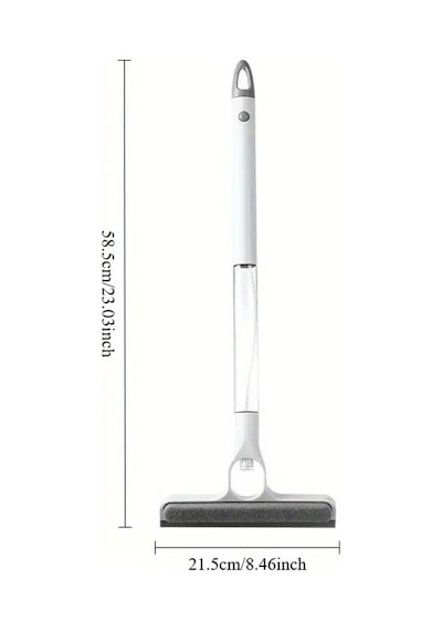 Mucit Home 4 Ü 1 Arada Çift Taraflı Çok Amaçlı Cam Temizleme Kazıyıcı Ve Silme Fırçası Sprey Şişeli Mavi