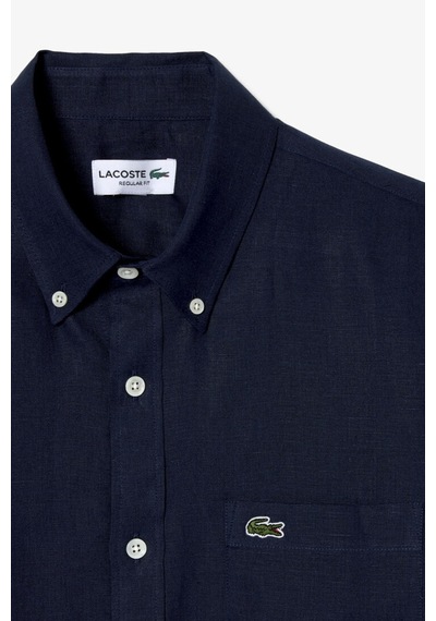 Lacoste Men's Regular Fit Button-down Collar Linen Shirt Erkek Düğmeli Yaka Keten Gömlek Lacivert Lacoste Men's Regular Fit Button-down Collar Linen Shirt Erkek Düğmeli Yaka Keten Gömlek Lacivert