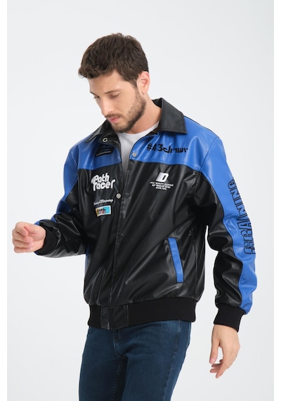 Rocqerx R-2384 Garni Nakış Detaylı Astarlı Deri Mont Saks