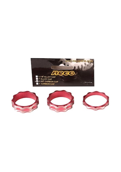 Neco Bisiklet Boğaz Altı Bilezik 1-1/8 Spacer-r 28.6 Kırmızı Gidon Spacer Seti 3'lü Kırmızı