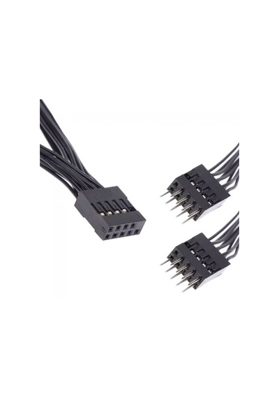 Anakart İçin Usb 2.0 Uzatma Kablosu 9 Pinli 1 Dişi 2 Erkek Y Kablo
