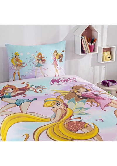 Taç Lisanslı Winx Magic Tek Kişilik Pamuk Nevresim Takımı 000000001000050985 Çok Renkli