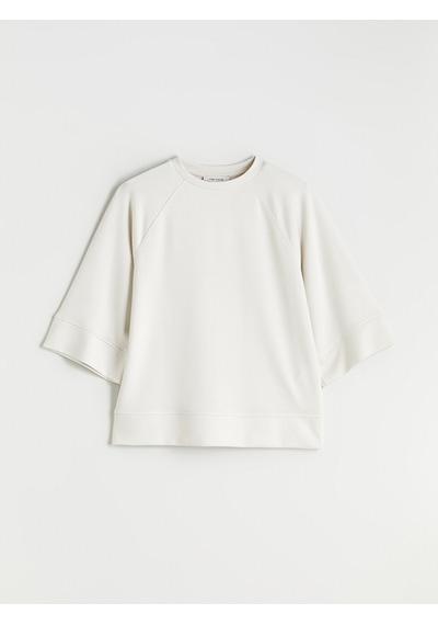 Lcw Vision Bej Bisiklet Yaka Kadın Sweatshirt