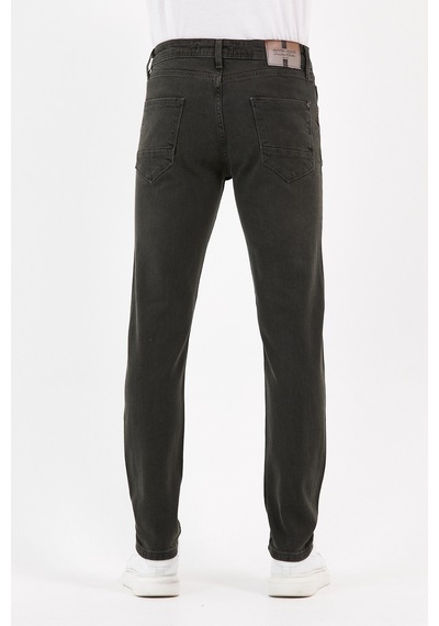 Digital Jeans Erkek Slim Fit Dar Kesim Dar Paça Kot Pantolon Haki Açık Gri