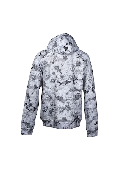 Stafu Pro Jedi Fermuarlı Kapüşonlu Paleo Grey Sweatshirt Çok Renkli