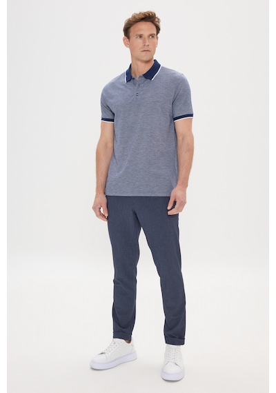 AC&Co / Altınyıldız Classics Erkek Lacı Slim Fit Dar Kesim Polo Yaka Jakarlı Tişört Lacivert AC&Co / Altınyıldız Classics Erkek Lacı Slim Fit Dar Kesim Polo Yaka Jakarlı Tişört Lacivert