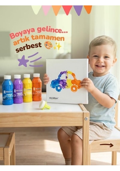 Süper Yıkanabilir Parmak Boya 350ml - Yeşil Diğer