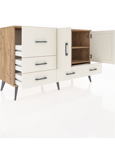 Hyperion Konsol 4 Raflı 5 Çekmeceli 2 Kapaklı 132x44x83 Çam-aytaşı Aytaşı Hyperion Konsol 4 Raflı 5 Çekmeceli 2 Kapaklı 132x44x83 Çam-aytaşı Aytaşı