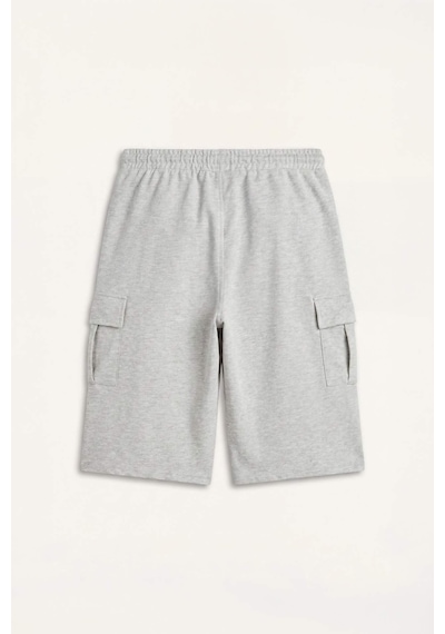 Defacto Relax Fıt Düz Paça Sweatshirt Kumaşı Uzun Şort H2058ax26smgr210 Gri-gr210