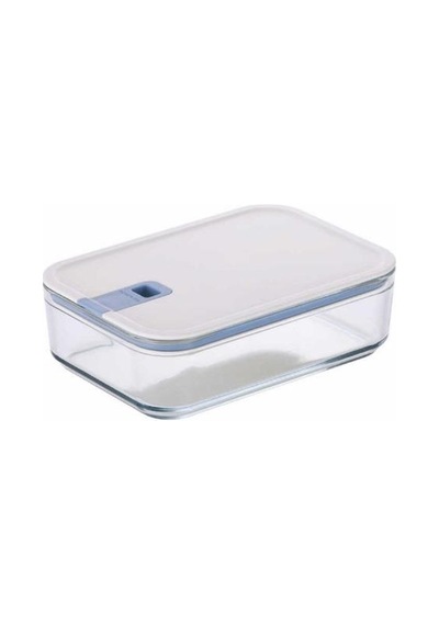Neoflam Perfect Seal Dikdörtgen Cam Saklama Kabı 2300 ML Beyaz