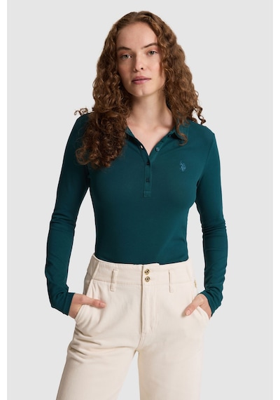 U.S. Polo Assn. Kadın Yeşil Basic Sweatshirt 50326760 Vr060 Eden Green