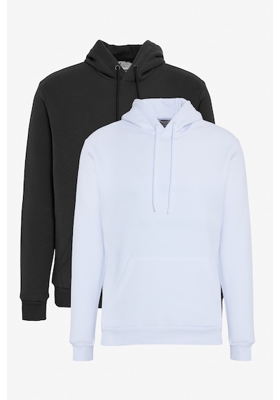 AC&Co / Altınyıldız Classics Erkek Beyaz-Siyah 2'li Paket Standart Fit Normal Kesim Kapüşonlu Kanguru Cepli Sweatshirt Beyaz-Siyah Beyaz - Siyah AC&Co / Altınyıldız Classics Erkek Beyaz-Siyah 2'li Paket Standart Fit Normal Kesim Kapüşonlu Kanguru Cepli Sweatshirt Beyaz-Siyah Beyaz - Siyah