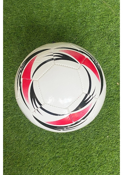 Futbol Topu Sert Zemin Halı Saha 5 Numara Beyazkırmızısiyah
