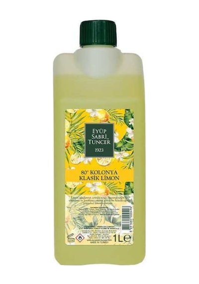 Eyüp Sabri Tuncer Klasik Limon Kolonyası 1 Litre (Koruma Kilitli Kapak)