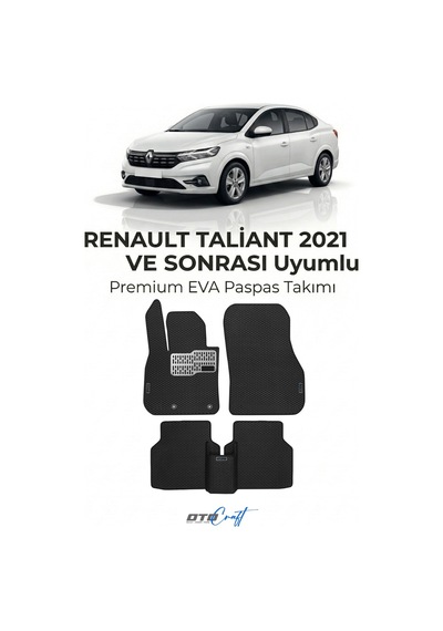 OtoCraft Renault Taliant 2021 Ve Sonrası Araca Özel 3d Havuzlu Eva Paspas Tam Set 5 Parça