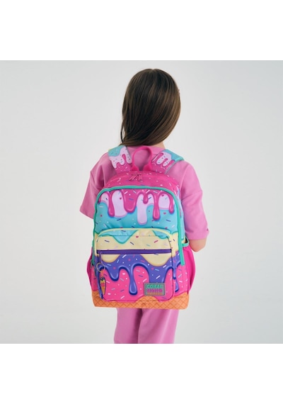 Coral High Kids Pembe Rengarenk Dondurma Desenli Okul Sırt Çantası 23731