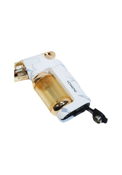 Parmida Tek Torch Pürmüz Beyaz-gold Mermer Desenli Masa Tipi Metal Puro Çakmağı - Tr9249