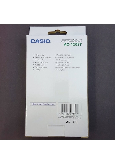 Casio Ax-120St Hesap Makinesi Oynar Başlık 12 Hane