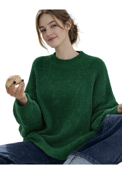 Trikonova Oversize Triko Kazak Yeşil