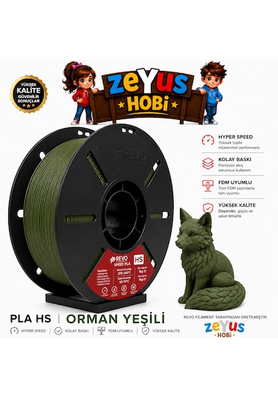 Generic Pla Hs Hyper Speed Filament Orman Yeşil 1.75 Mm 1000 Gr Orman Yeşili