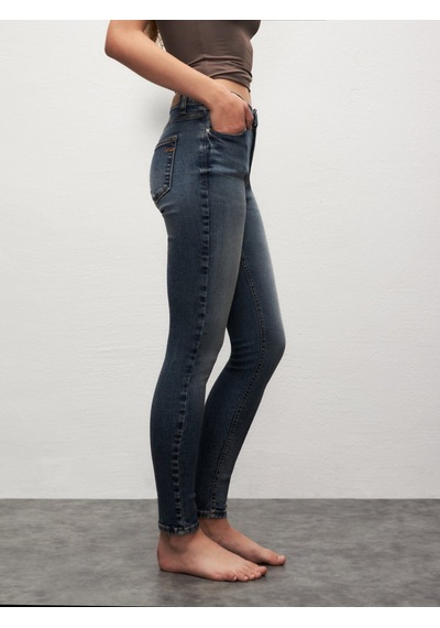 Ltb Tanya X Dar Paça Orta Bel Koyu Mavi Jean Pantolon Koyu Mavi 24 - 36