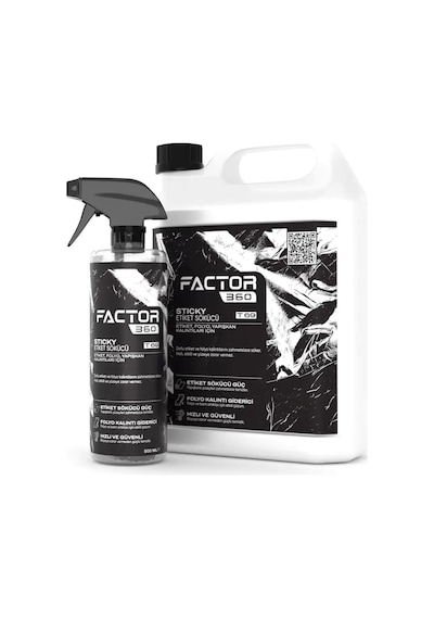 Factor360 Otomobil Etiket Folyo Yapışkan Kalıntı Temizleyici 5l