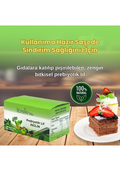 Fibrelle Prebiyotik Lif İnülin Hindibağ 2 Gr Saşe 2 Kutu
