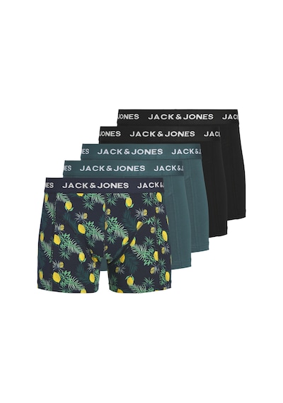 Jack & Jones Erkek 5'li Boxer Paketi - Jake - 12295147 Siyah