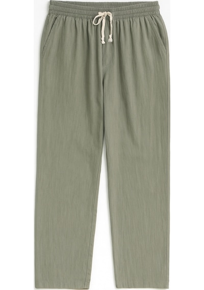 Redline Luxe Erkek Baggy Keten Karışımı Rahat Pantolon Bol Paça Yeni Sezon Mint