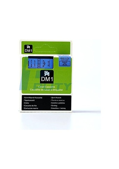 Dymo 43617 Kırmızı Üzerine Siyah 6mm Muadil Etiket