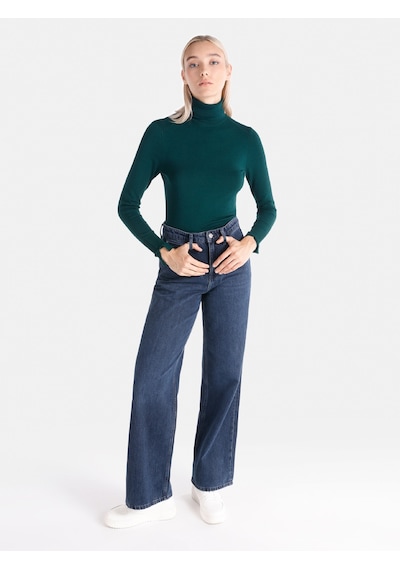Colins 970 Berry Regular Fit Yüksek Bel Geniş Paça Denım Kadın Pantolon Cl1066408 Mavi Colins 970 Berry Regular Fit Yüksek Bel Geniş Paça Denım Kadın Pantolon Cl1066408 Mavi
