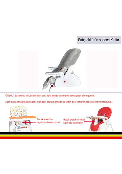 Holmer Leke Tutmaz Organik Mama Sandalyesi Minderi & Kılıfı Max-t Antrasit Gri