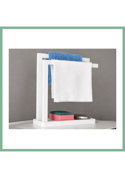 Bşkvirgo 3d Baskı Havluluk Ve Sabunluk Organizer - Lavabo Üstü Çok Amaçlı Düzenleyici-beyaz Bsk2026