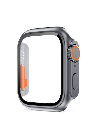 Apple Uyumlu  Watch 44 MM Ultra Görünümlü Kasa Dönüştürücü Ekran Koruyucu 25 Beyaz