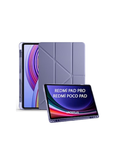 Xiaomi Redmi Pad Pro / Poco Pad 12.1inç Kılıf Kalem Bölmeli Trifolding Case Düz Redmi Pad Değildir Kılıf