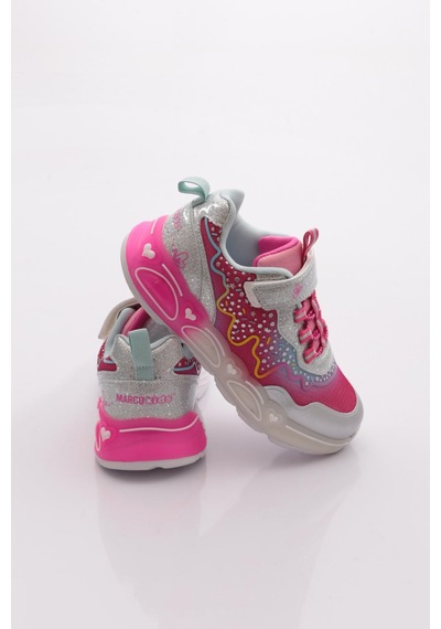 Marco Kids 03-26y312 Çocuk Filet Işıklı Spor Ayakkabı Fuşya