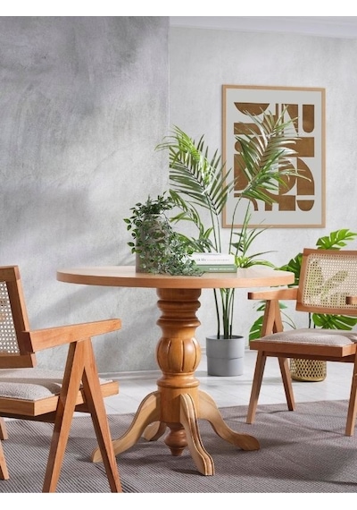 Ravello Baba Ayak Sabit Masa 90x90 Natural Ravello Baba Ayak Sabit Masa 90x90 Natural