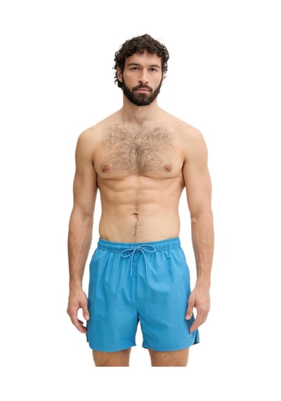 Calvin Klein Erkek Mavi Orta Boy Bağcıklı Kapalı Bel Deniz Şortu Lv00n61027-15817