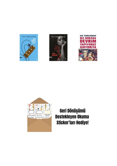 Dilsiz Kuğular Zamanı Devir + İyilik Güzellik + Biz Burada Devrim Yapıyoruz Sinyorita Cep Boy + Okuma Sticker'ları