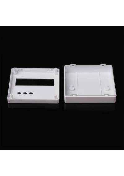 Plastik Proje Kutusu 86x86mm Beyaz Duvara Yüzeye Montaj Tip 1602 Lcd 3 Buton Elektronik devre