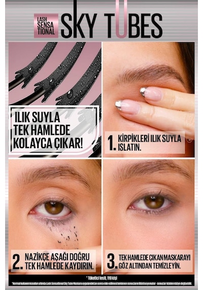 Lash Sensational Sky Tubes Maskara - Limitsiz Uzunluk Ve Hacim Etkisi Veren Tubing Maskara 3600531721534-11247 0