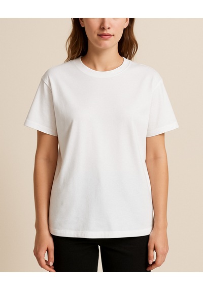 Hugo Boss Never Baskılı T-shirt Beyaz