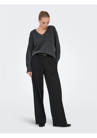 Only Onlmarı Ls Loose V-neck Knt Kadın Gri Kazak - 15360940 Gri