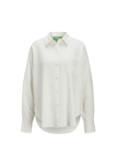Jack & Jones Kadın Keten Karışımlı Gömlek - Jamie - 12269668 Blanc De Blanc