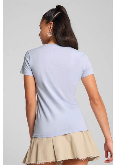 Puma Ess No. 1 Logo Kadın Tişört Mavi