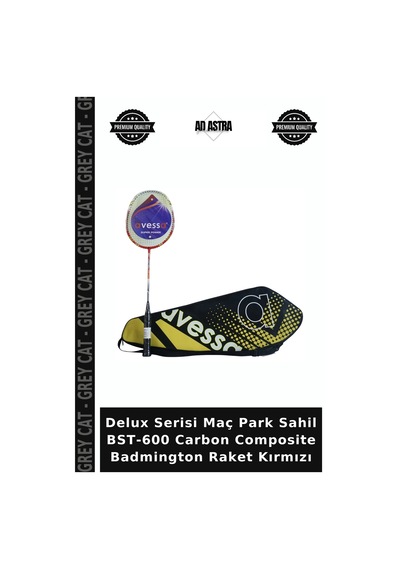 Delux Serisi Maç Park Sahil Bst-600 Carbon Composite Badmington Raket Kırmızı