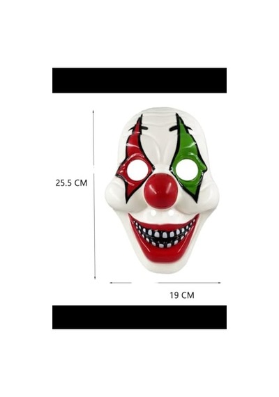 Halloween Maske Palyaço Kırmızı Yeşil