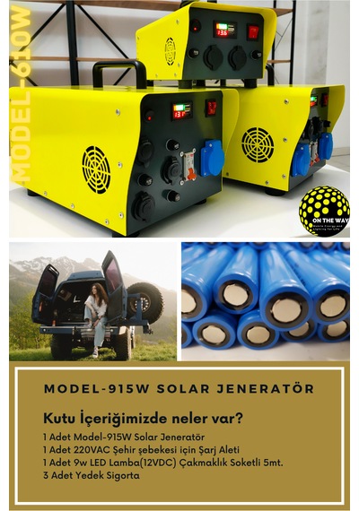 Otw Model 915w Taşınabilir Güç İstasyonu Lifepo4 Bataryalı Solar Jeneratör